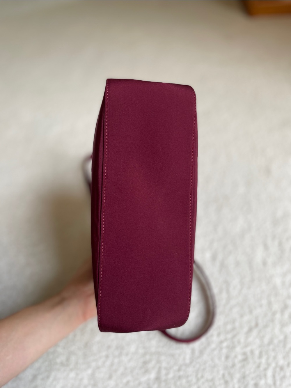 Versace Nylon Shoulder Bag - Berry w/ Gold Accent - Picture 6 of 10